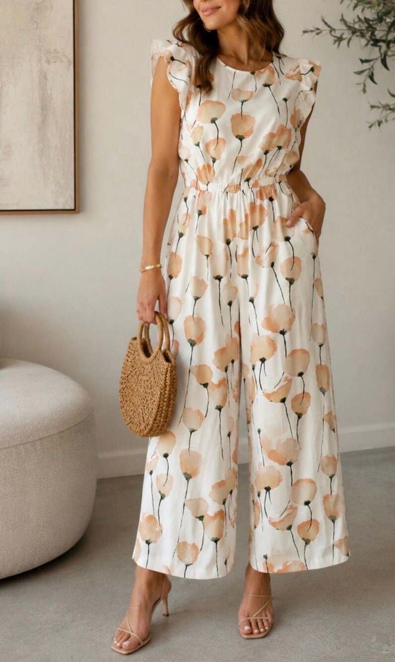 Aritzia Wilfred Floral Print Jumpsuit